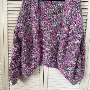 Cozy Multicolor Slouchy Knit Sweater
